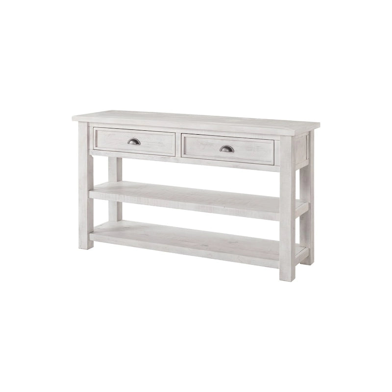 Solid Wood 2-Drawer Sofa Console Table