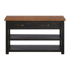 Solid Wood 2-Drawer Sofa Console Table