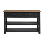 Solid Wood 2-Drawer Sofa Console Table