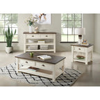 Solid Wood 2-Drawer Sofa Console Table