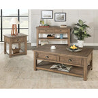 Solid Wood 2-Drawer Sofa Console Table