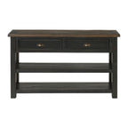 Solid Wood 2-Drawer Sofa Console Table