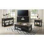 Solid Wood 2-Drawer Sofa Console Table