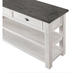Solid Wood 2-Drawer Sofa Console Table