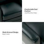 Transitional Swivel Faux Leather Barrel Chair with Metal Base