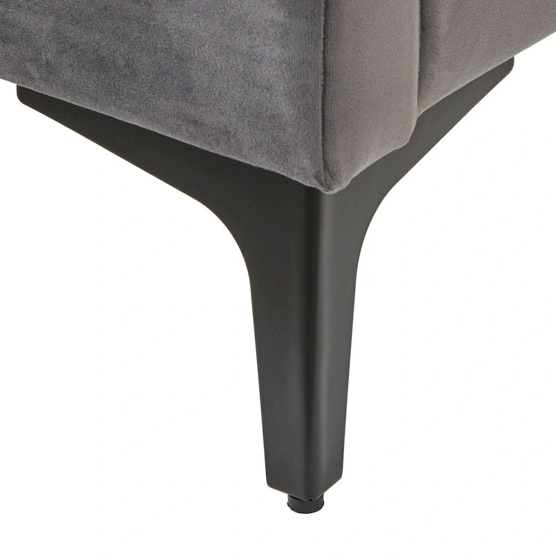 Stark Velvet Upholstered Modern Queen Platform Bed