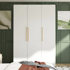 70. H x 47.2 W Wardrobe Cabinet Armoire Three Doors In White Closet