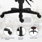 Home Office Chair Adjustable Height Recliner with Retractable Footrest, Mesh Back