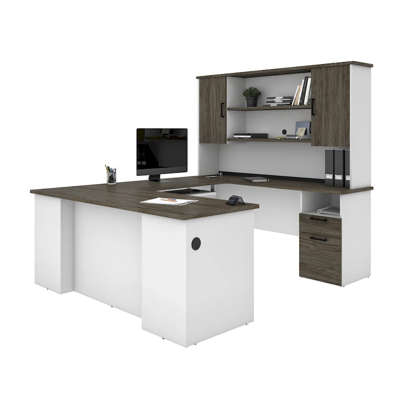 Norma 71W U or L-Shaped Executive Desk with Hutch
