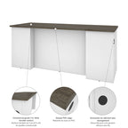 71W U or L-Shaped Executive Desk with Hutch