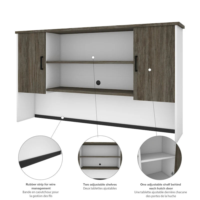 71W U or L-Shaped Executive Desk with Hutch