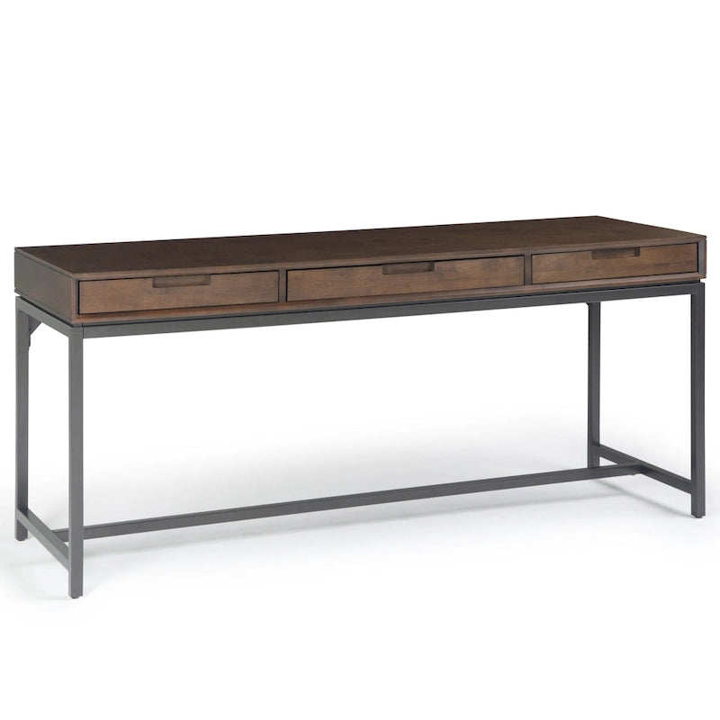 WYNDENHALL Devlin SOLID WOOD Industrial 72 inch Wide Wide Desk