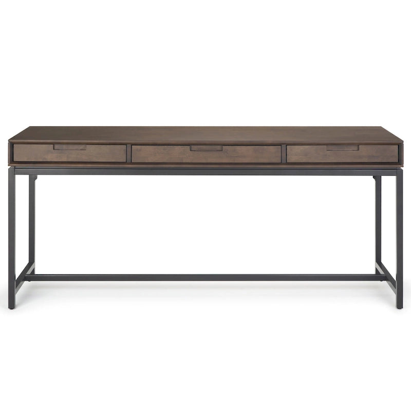 WYNDENHALL Devlin SOLID WOOD Industrial 72 inch Wide Wide Desk