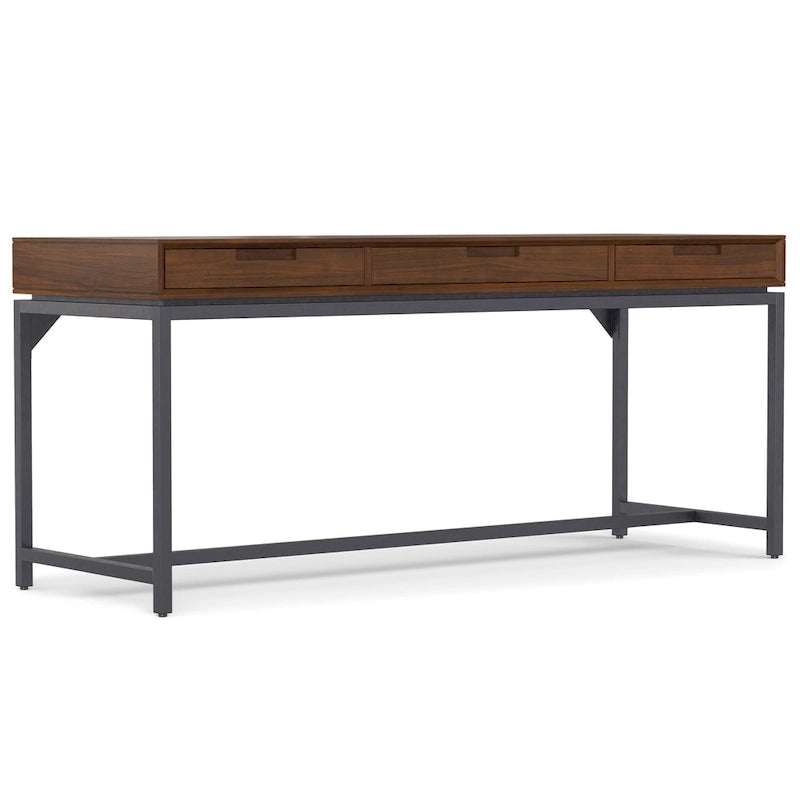 WYNDENHALL Devlin SOLID WOOD Industrial 72 inch Wide Wide Desk