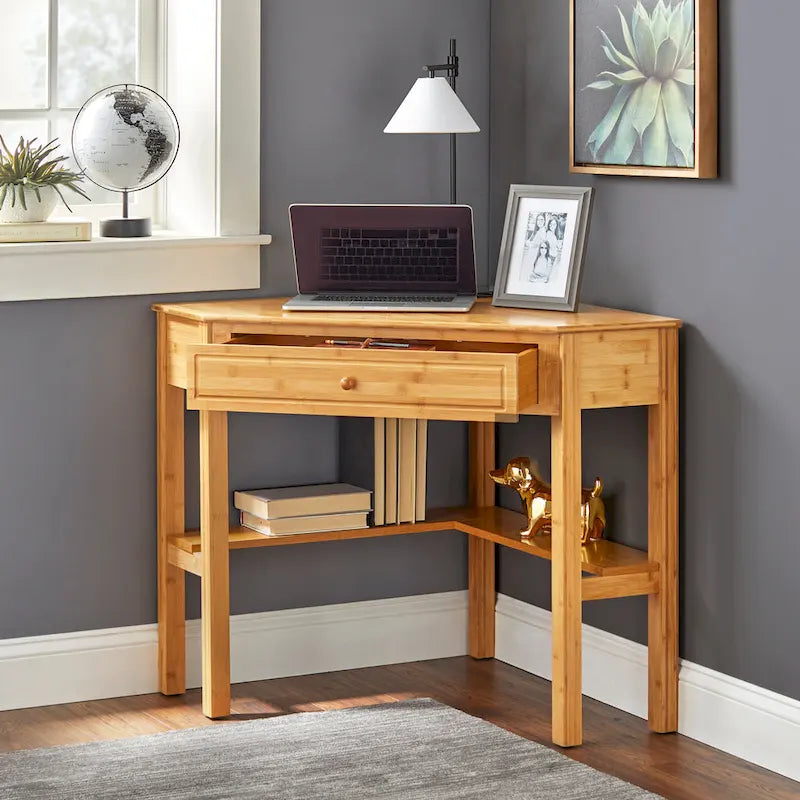 Simple Living Bamboo Corner Desk