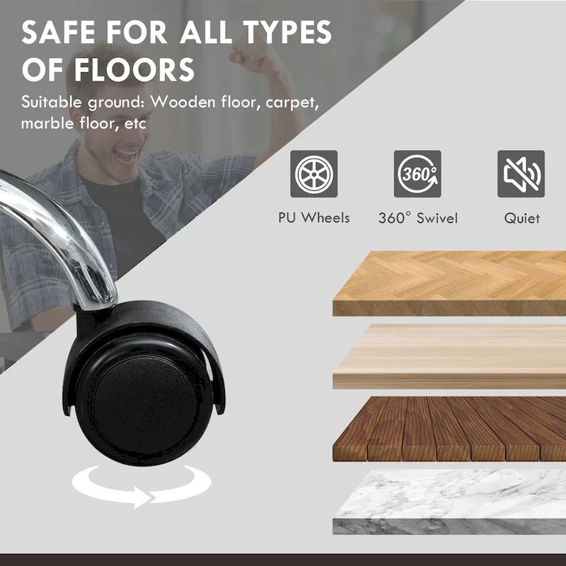 Vinsetto Massage Office Chair with 6 Vibration Points, Heated Reclining PU Leather Computer Chair with Adjustable Height, Black