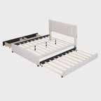 Queen Size Bed with Twin XL Size Trundle