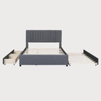 Queen Size Bed with Twin XL Size Trundle