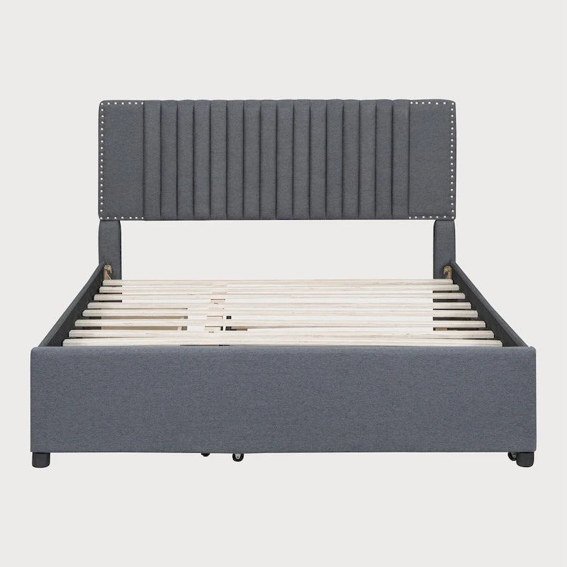 Queen Size Bed with Twin XL Size Trundle