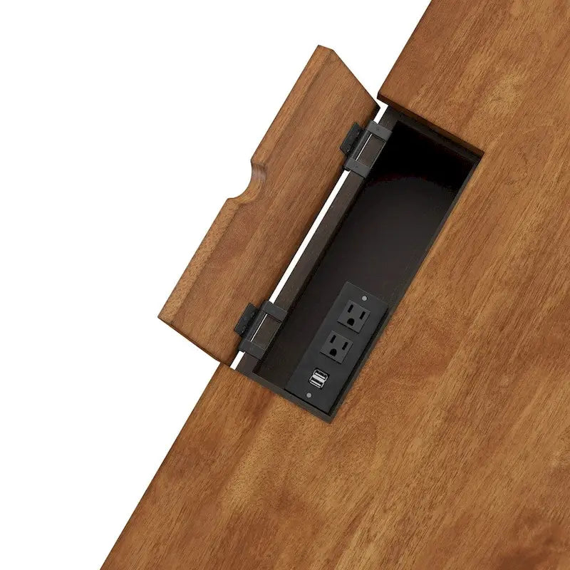 Oaklyn Antique 1-drawer Desk with Charging Station by iNSPIRE Q Classic