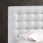 White Modern Queen-size Platform Bed