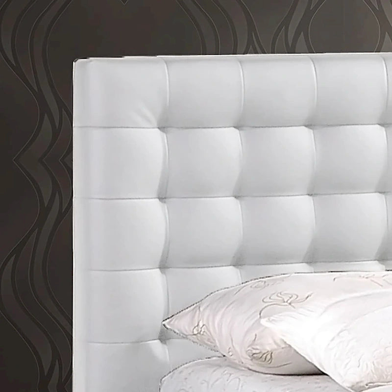 White Modern Queen-size Platform Bed
