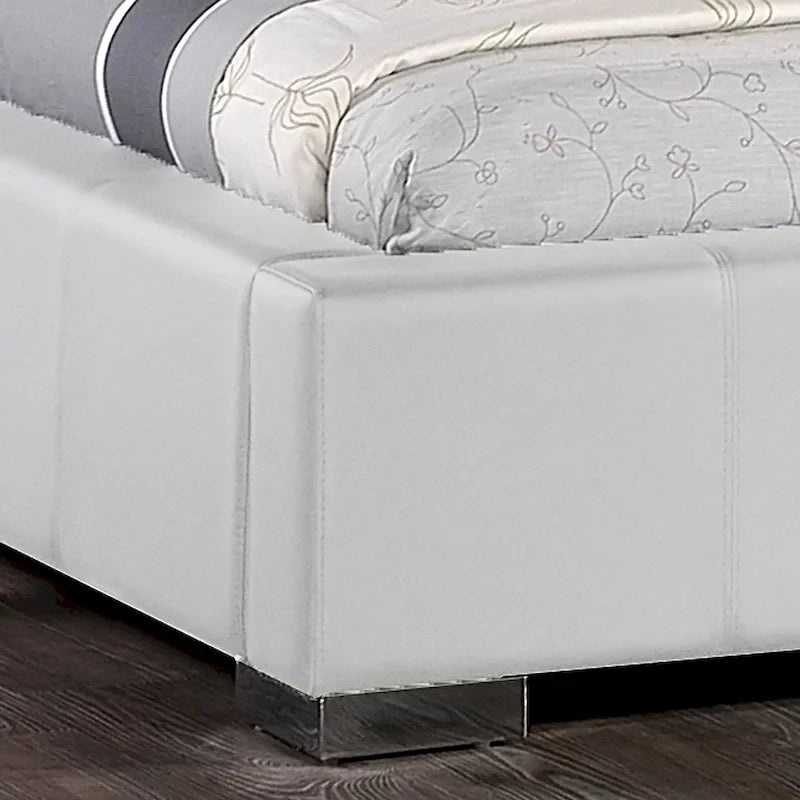 White Modern Queen-size Platform Bed