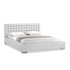 White Modern Queen-size Platform Bed
