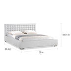 White Modern Queen-size Platform Bed