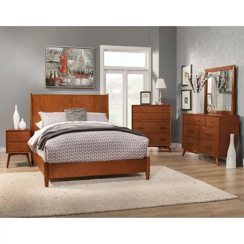 Carrington Grenivik Mid Century Modern Panel Bed