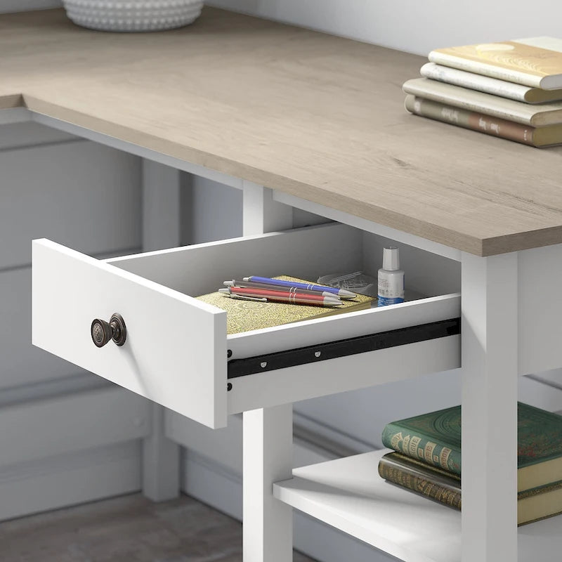 Mayfield 60W L Shaped Computer Desk with Storage by Bush Furniture