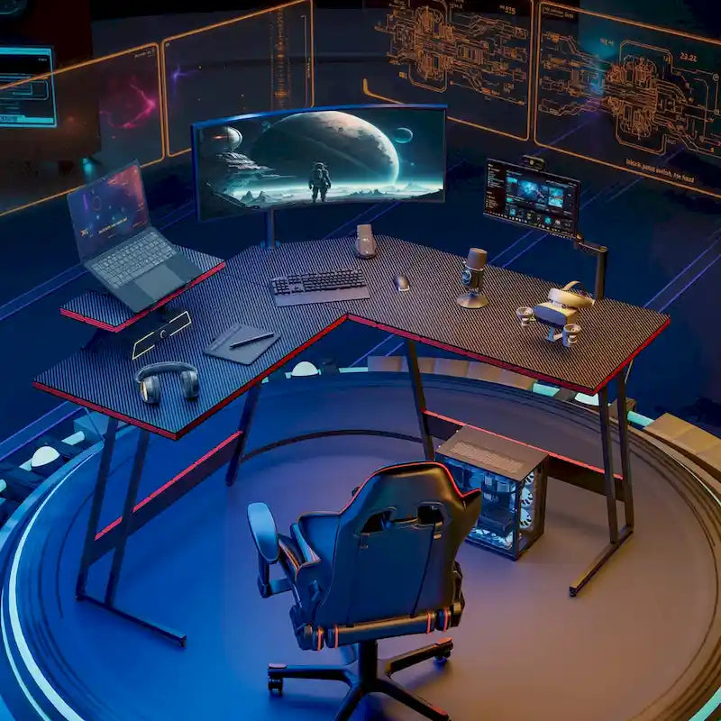 Homall L-Shaped Gaming Desk Computer Corner Desk Office Writing Desk