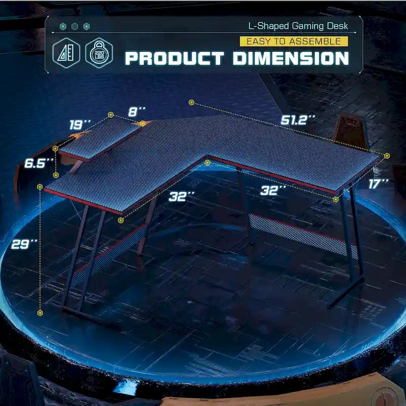 Homall L-Shaped Gaming Desk Computer Corner Desk Office Writing Desk