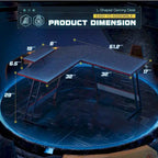 Homall L-Shaped Gaming Desk Computer Corner Desk Office Writing Desk