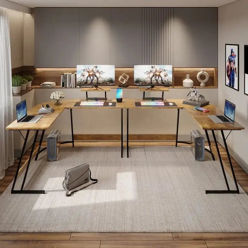 Homall L-Shaped Gaming Desk Computer Corner Desk Office Writing Desk