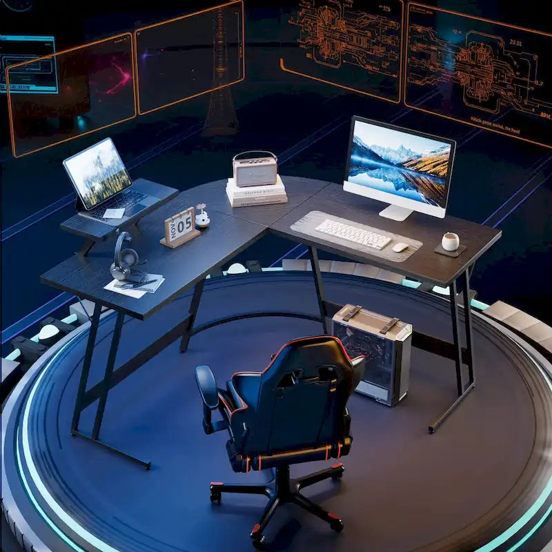 Homall L-Shaped Gaming Desk Computer Corner Desk Office Writing Desk