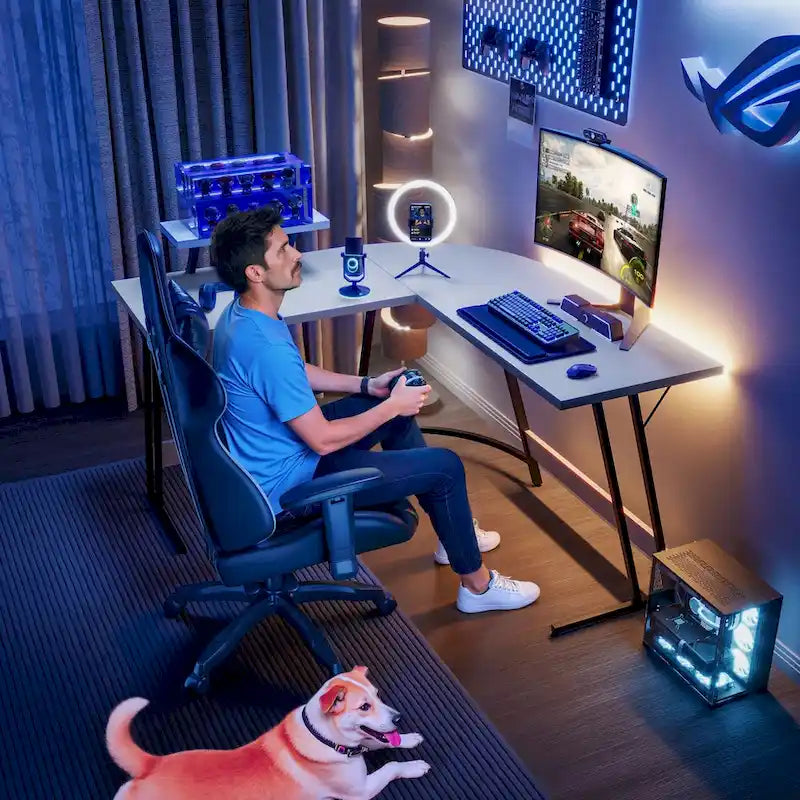 Homall L-Shaped Gaming Desk Computer Corner Desk Office Writing Desk