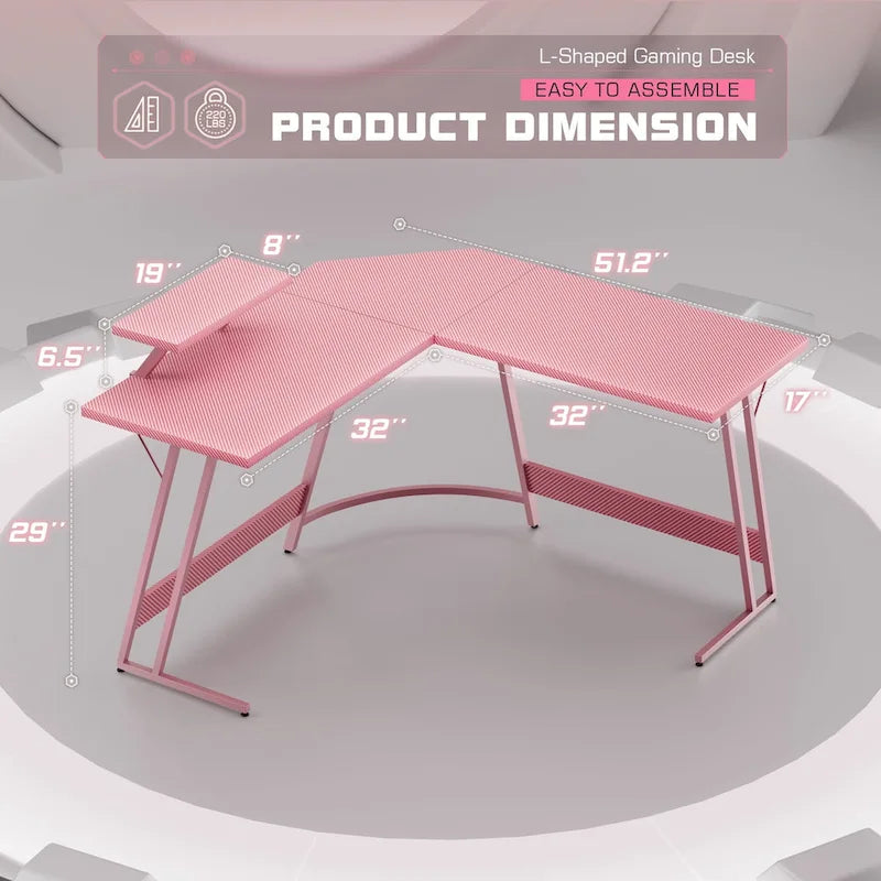 Homall L-Shaped Gaming Desk Computer Corner Desk Office Writing Desk