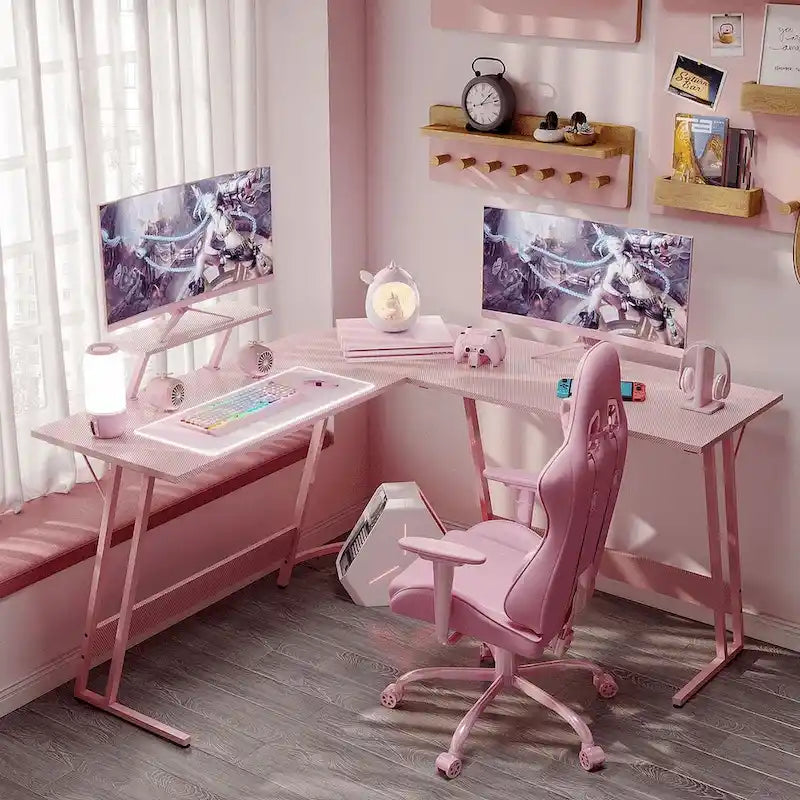 Homall L-Shaped Gaming Desk Computer Corner Desk Office Writing Desk