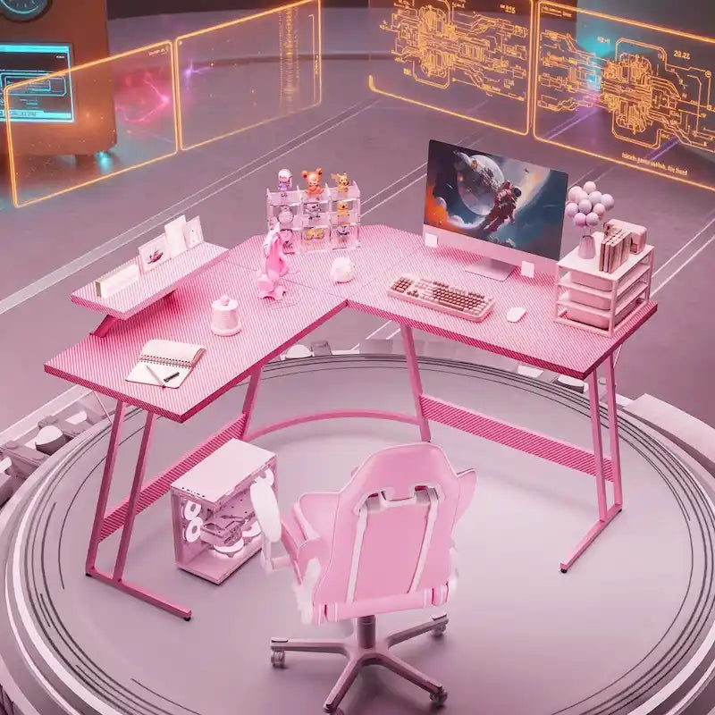 Homall L-Shaped Gaming Desk Computer Corner Desk Office Writing Desk