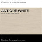 Antique White L-shaped Desk Set