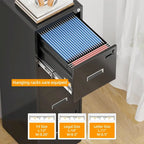 18 Deep 4 Drawers Vertical Metal Locking File Cabinet with with 4 Adjustable Hanging Frame for Home Office