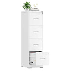 18 Deep 4 Drawers Vertical Metal Locking File Cabinet with with 4 Adjustable Hanging Frame for Home Office