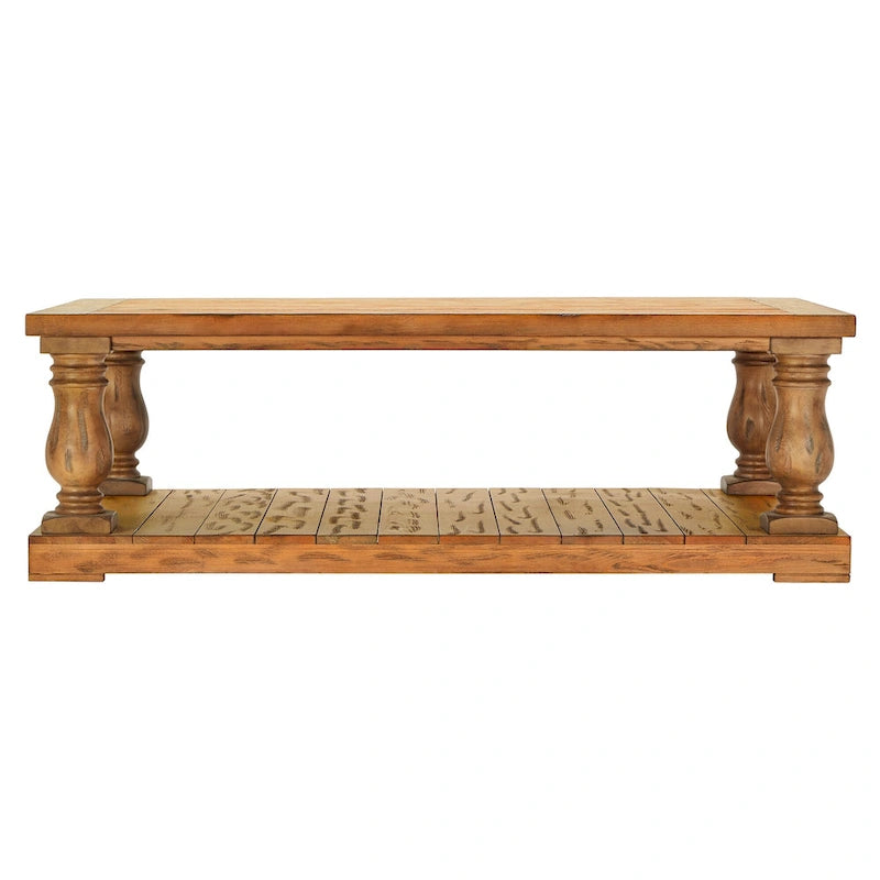 Light Natural Baluster 55-inch Coffee Table