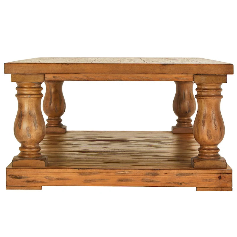 Light Natural Baluster 55-inch Coffee Table