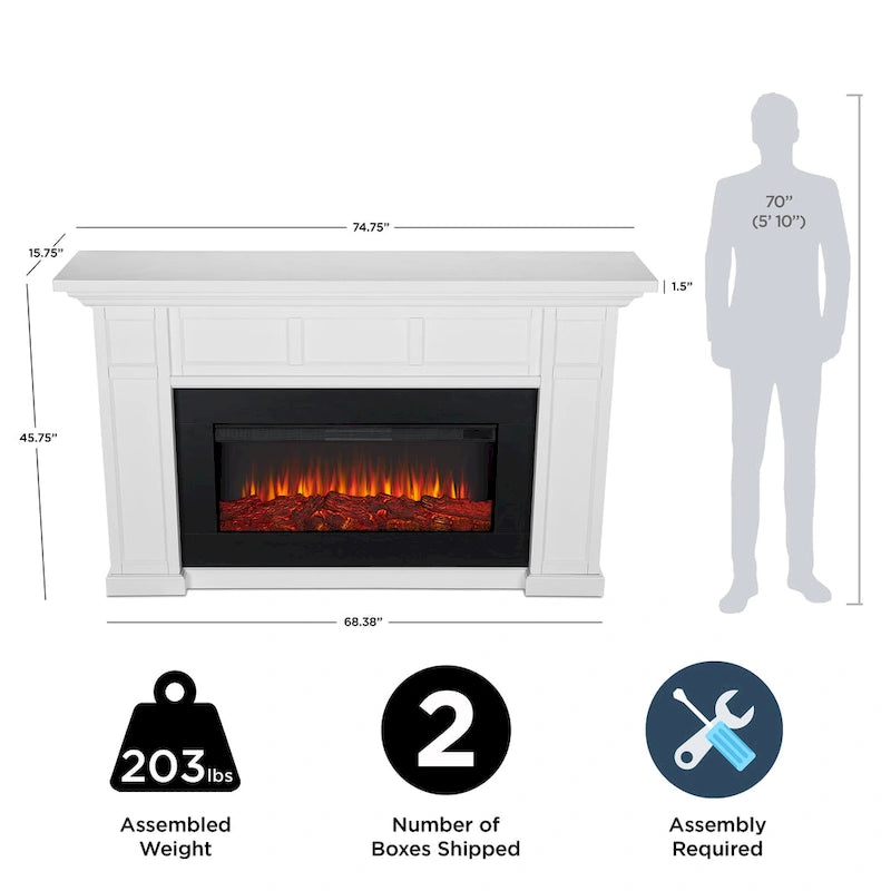 75 Landscape Electric Fireplace