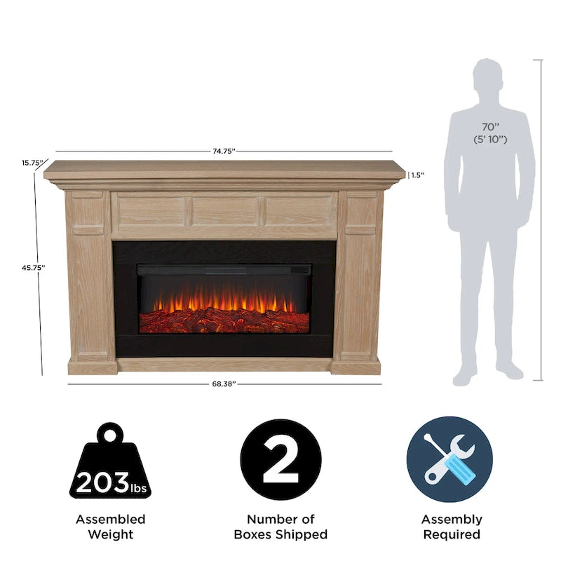 75 Landscape Electric Fireplace