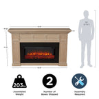 75 Landscape Electric Fireplace
