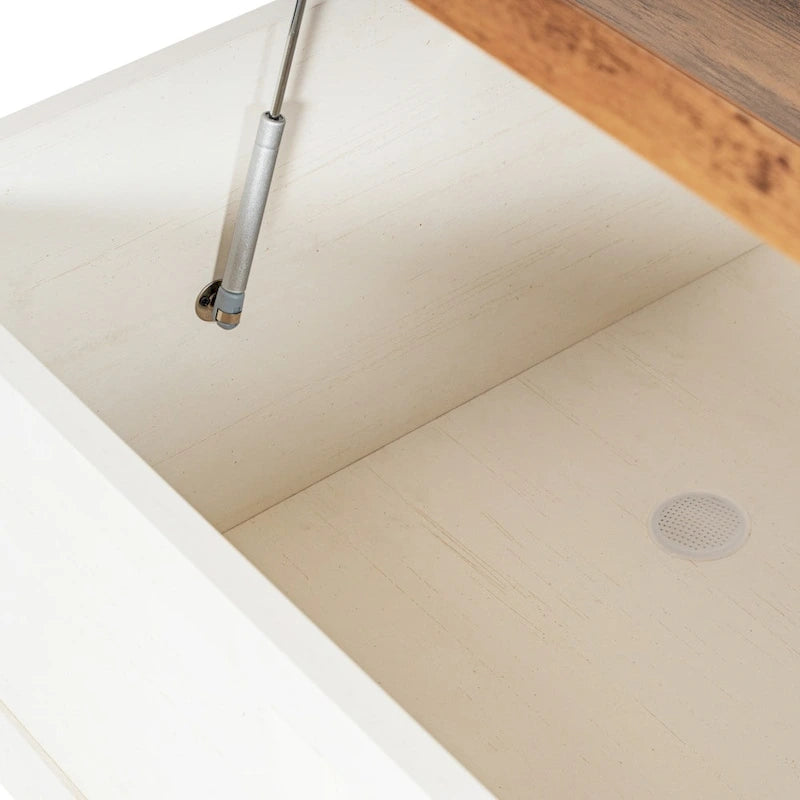 Modern Farmhouse Coffee Table with Hidden Interior Storage
