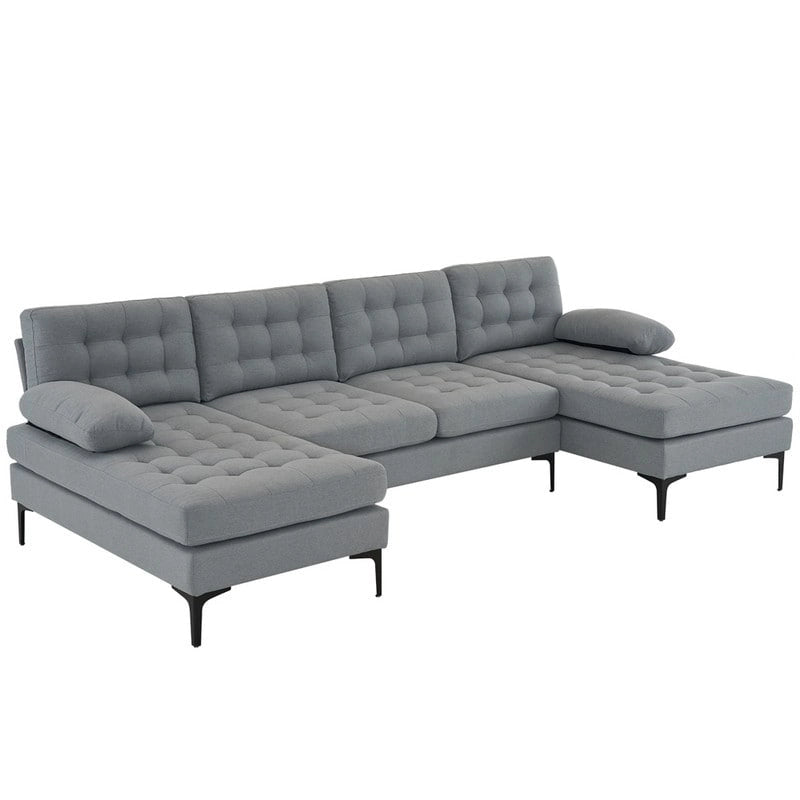 110 4-Seat U-Shaped Upholstered Sectional Sofa